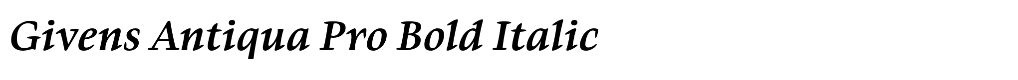 Givens Antiqua Pro Bold Italic image